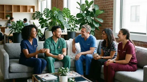 Group of people having a discussion