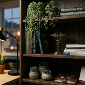 Bookshelf in an office