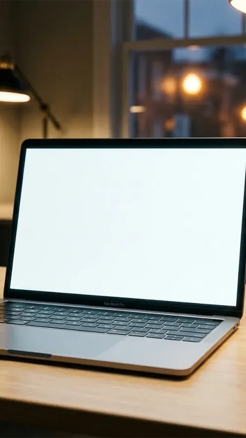 Laptop on a desk